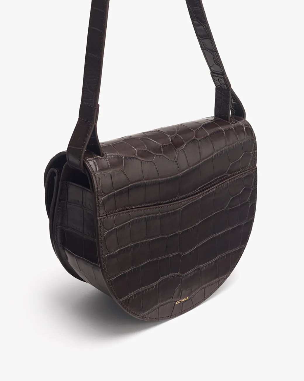 Cuyana Double Moon Saddle Bag (Croco)* Mini Totes And Crossbodies | Bags