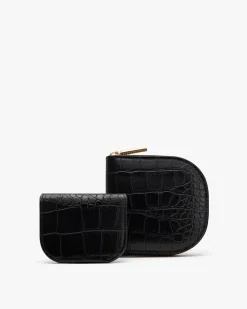 Cuyana Duo Small Zip Wallet (Croco)* Wallets | Small Leather Goods