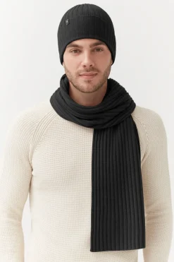 Cuyana Mens Wool Cashmere Ribbed Scarf* Accessories