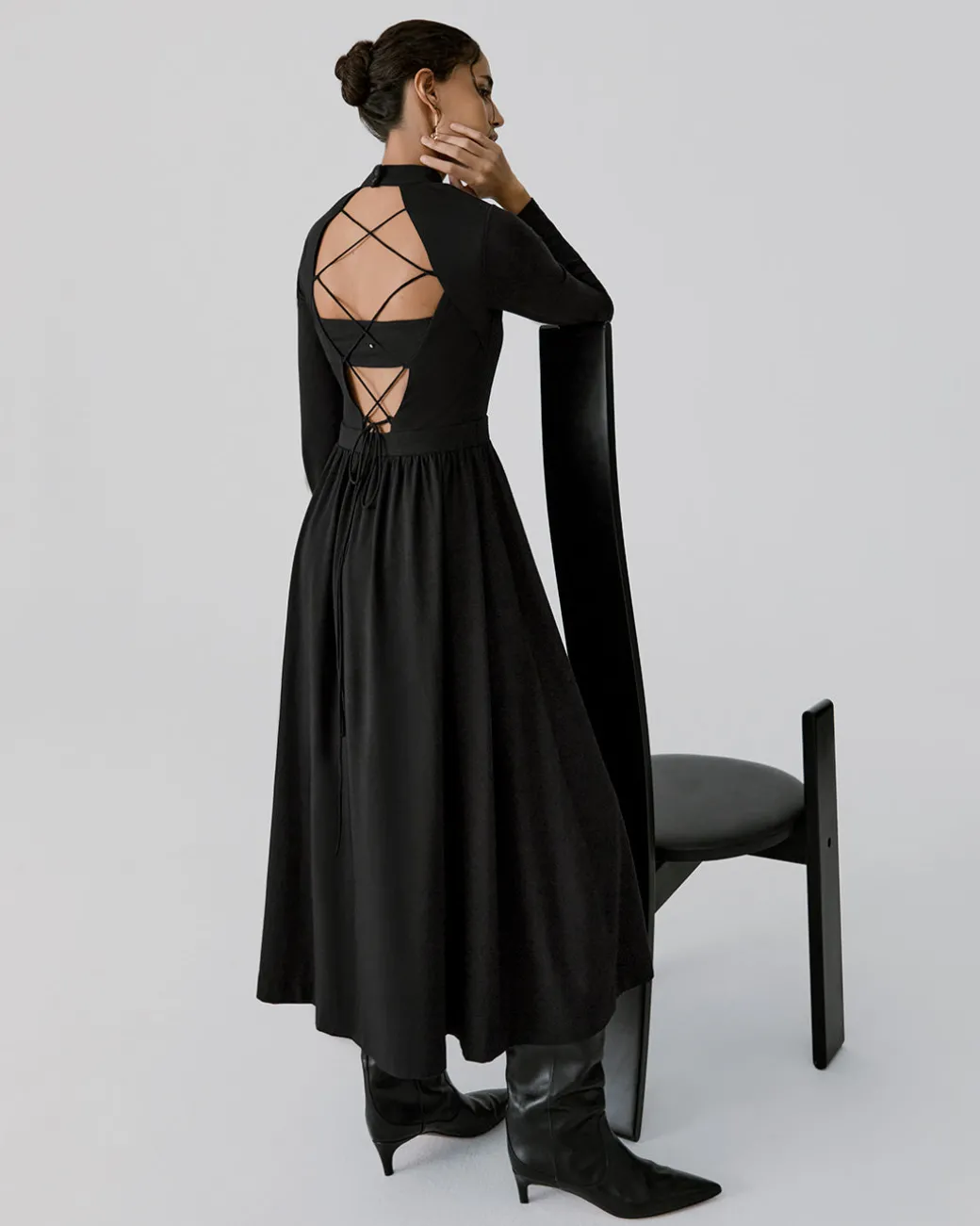 Cuyana Open Back Mock Neck Dress* Clothing