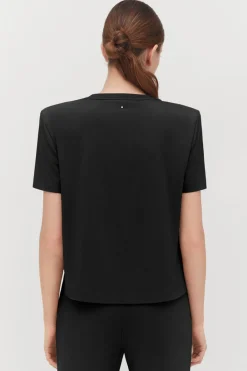 Cuyana Padded Shoulder Cropped Tee* Clothing