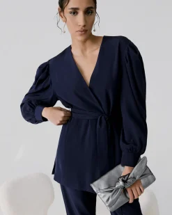 Cuyana Silk Puff Sleeve Wrap* Clothing