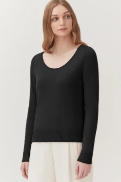 Cuyana Single-Origin Cashmere Scoop Neck Sweater* Clothing