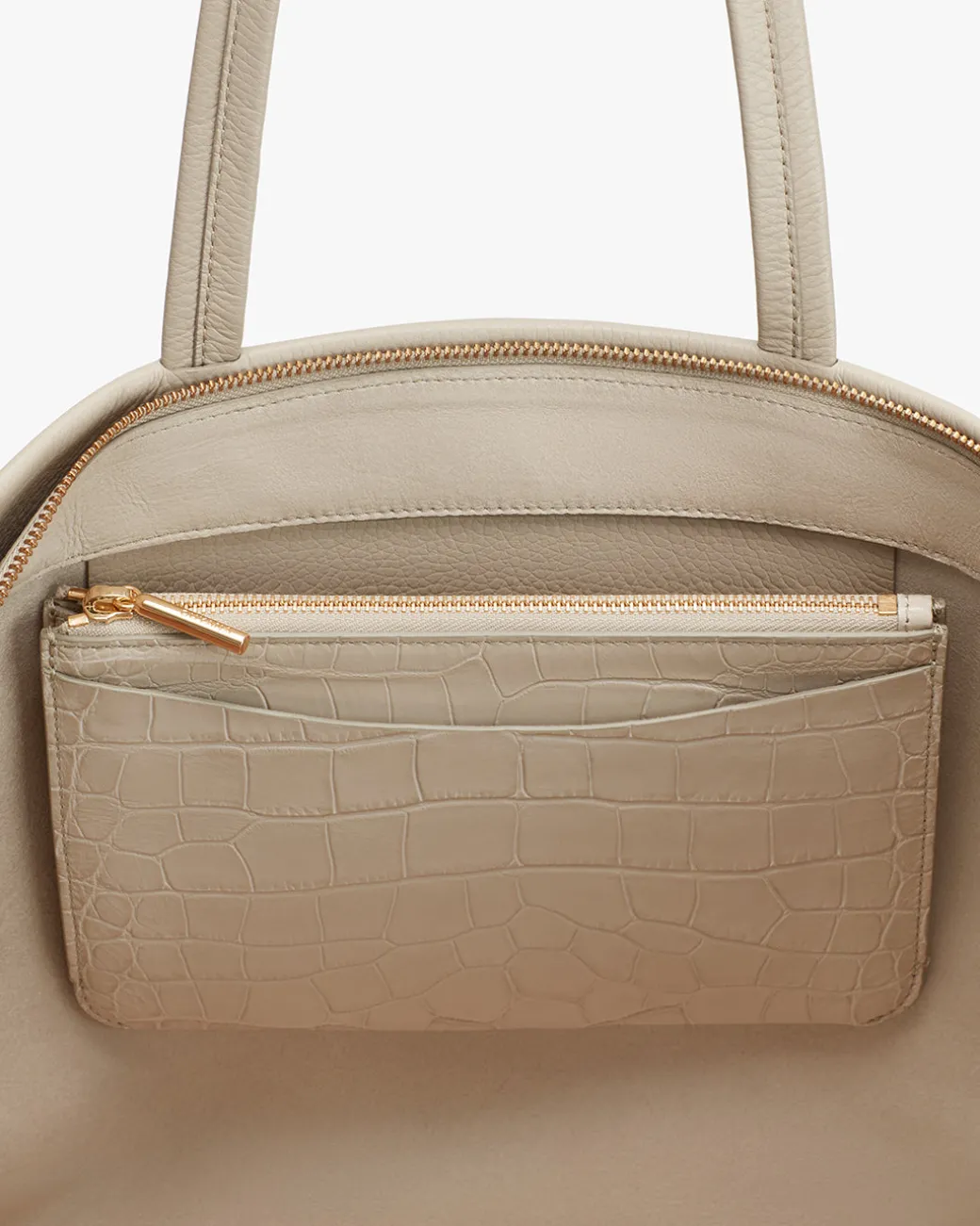 Cuyana System Zipper Pouch (Croco)* Bag Organizers | Small Leather Goods