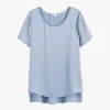 Cuyana Washable Charmeuse High-Low Top* Clothing