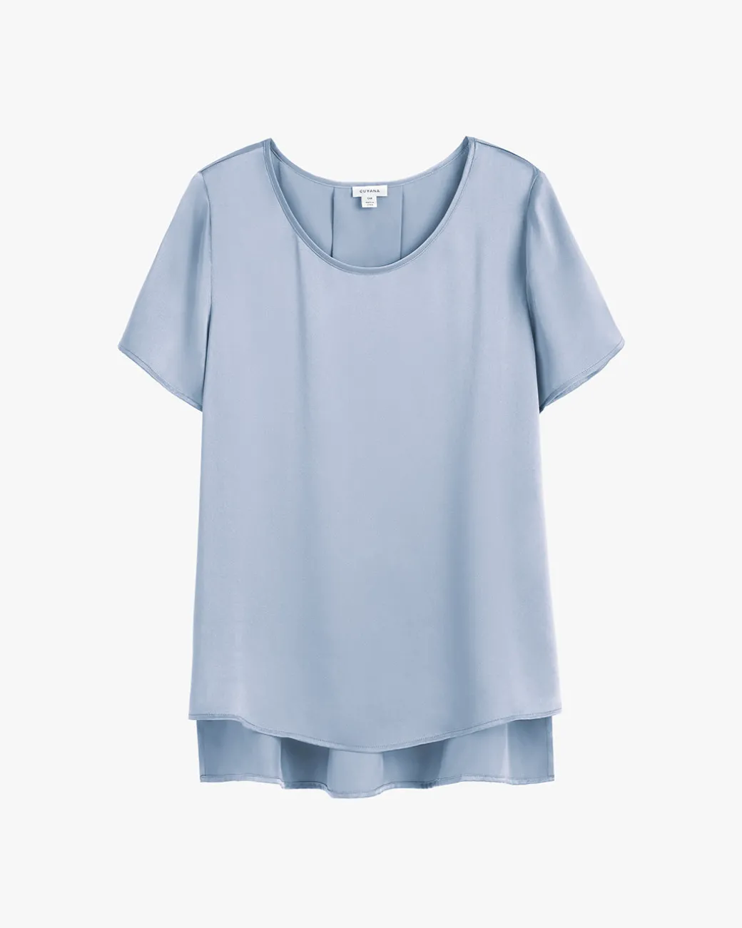 Cuyana Washable Charmeuse High-Low Top* Clothing