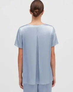 Cuyana Washable Charmeuse High-Low Top* Clothing