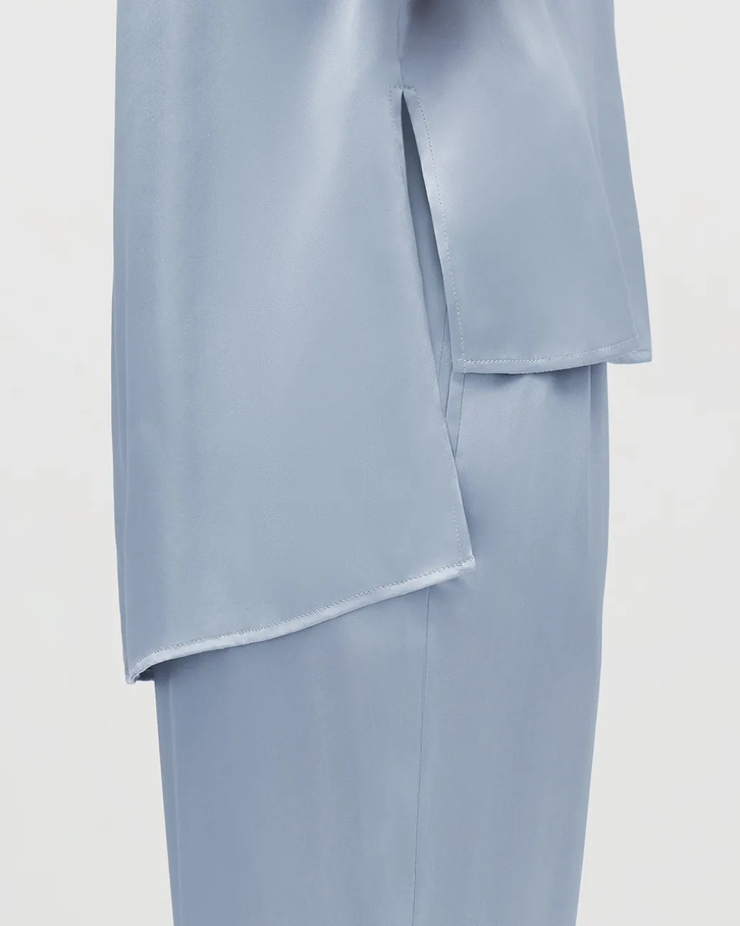 Cuyana Washable Charmeuse High-Low Top* Clothing