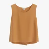 Cuyana Washable Silk Cropped Overlay Tank* Clothing