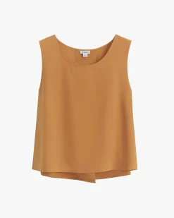 Cuyana Washable Silk Cropped Overlay Tank* Clothing