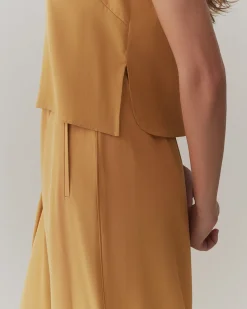 Cuyana Washable Silk Cropped Overlay Tank* Clothing